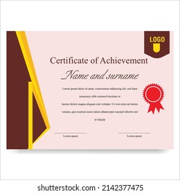 modern certificate design vector template