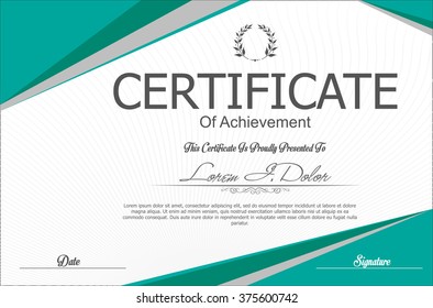 Modern certificate or diploma template