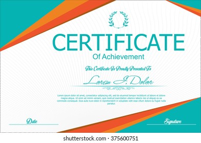 Modern certificate or diploma template