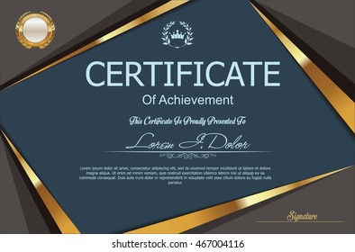 Modern certificate or diploma template 