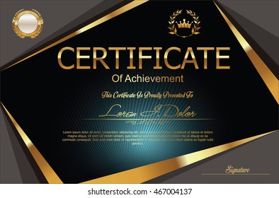 Modern certificate or diploma template 
