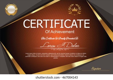 Modern certificate or diploma template 
