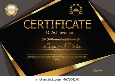 Modern certificate or diploma template 