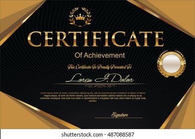 Modern certificate or diploma template 