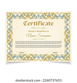 Modern Certificate or Diploma Template Vector Design
