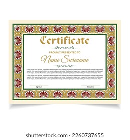 Diseño de vectores de plantilla de diploma o certificado moderno