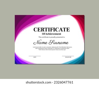Modern Certificate. Elegant Certificate Template