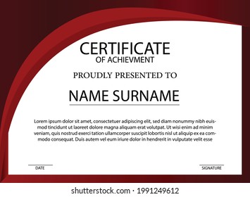 modern certificate with gradient color 