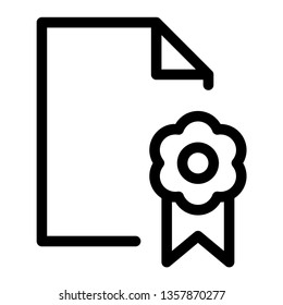 Modern certificate icon