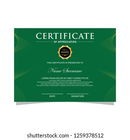 Modern certificate with spirals