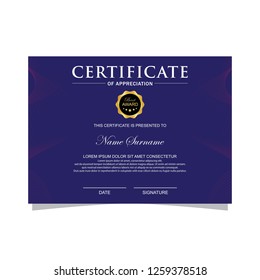 Modern certificate with spirals