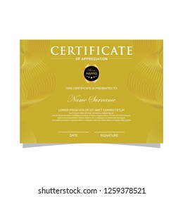Modern certificate with spirals