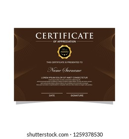 Modern certificate with spirals
