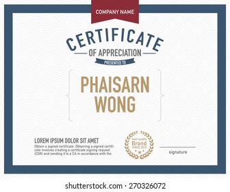 Modern certificate template.