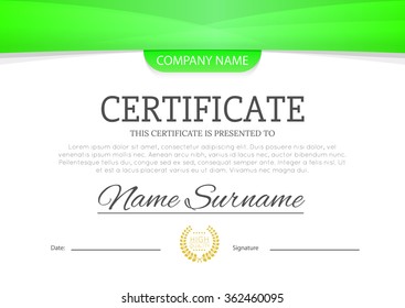 Modern certificate template