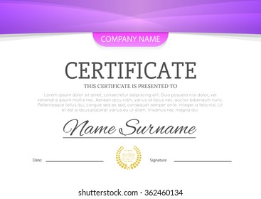 Modern certificate template