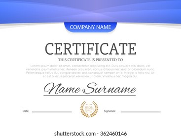 Modern certificate template