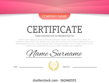 Modern certificate template