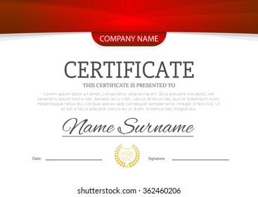 Modern certificate template