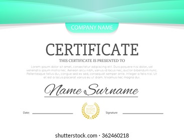 Modern certificate template