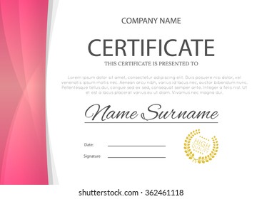 Modern certificate template