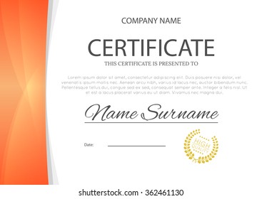 Modern certificate template