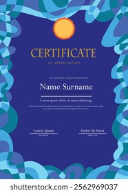 Modern certificate template. Appreciation for business and education. 