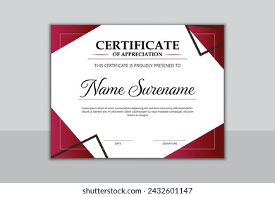 Modern Certificate Template For Appreciation and Graduation..