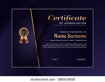 Modern certificate template, Award diploma certificate, certification or achievement template design.