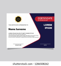 Modern certificate template and background