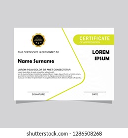 Modern certificate template and background