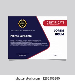 Modern certificate template and background