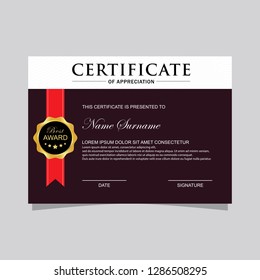 Modern certificate template and background