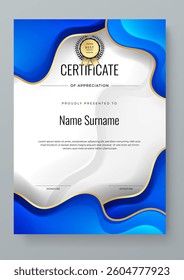 Modern Certificate Template with Colorful Design Elements