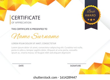 Modern Certificate Template Design. Template Modern Certificate Design.
