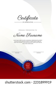 Modern certificate template design with abstract geometric shapes decoration. Vector professional certificate 