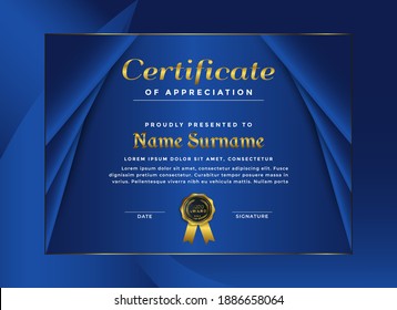 Modern certificate template design. Certificate for achievement