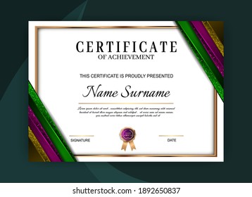 Modern certificate template, Certificate design of achievements. 