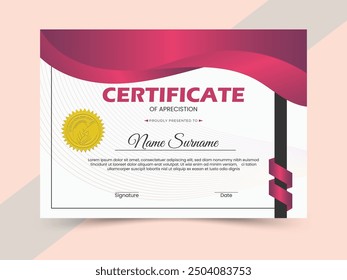 Modern Certificate Template. Certificate Design Certificate Template Awards Diploma Stock Vector.