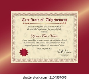 Modern Certificate Template Design for Business