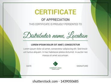 Modern Certificate Template Design. Clean