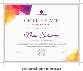 Modern Certificate Template Design. New Template Design