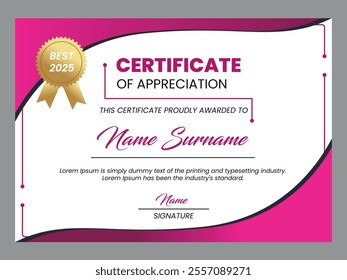 Modern Certificate template design set