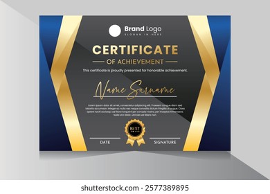 Modern Certificate template design, Vector illustration.