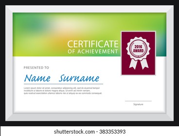 modern certificate template ,diploma layout