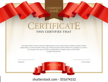 Modern Certificate. Template diplomas, currency. Vector