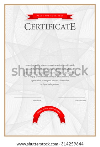 Modern Certificate. Template diplomas, currency. Vector