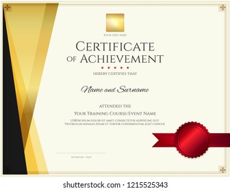 Modern certificate template with elegant border frame, Diploma design for graduation or completion