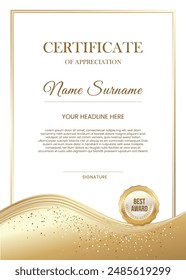 Modern certificate template with elegant design