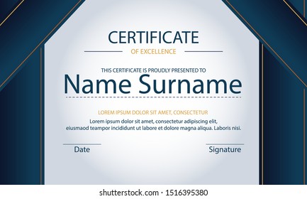 Modern certificate template with flat design 